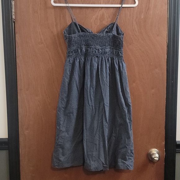 𝅺women's navy blue and white j crew spaghetti straps dress. Size small. - Picture 5 of 6